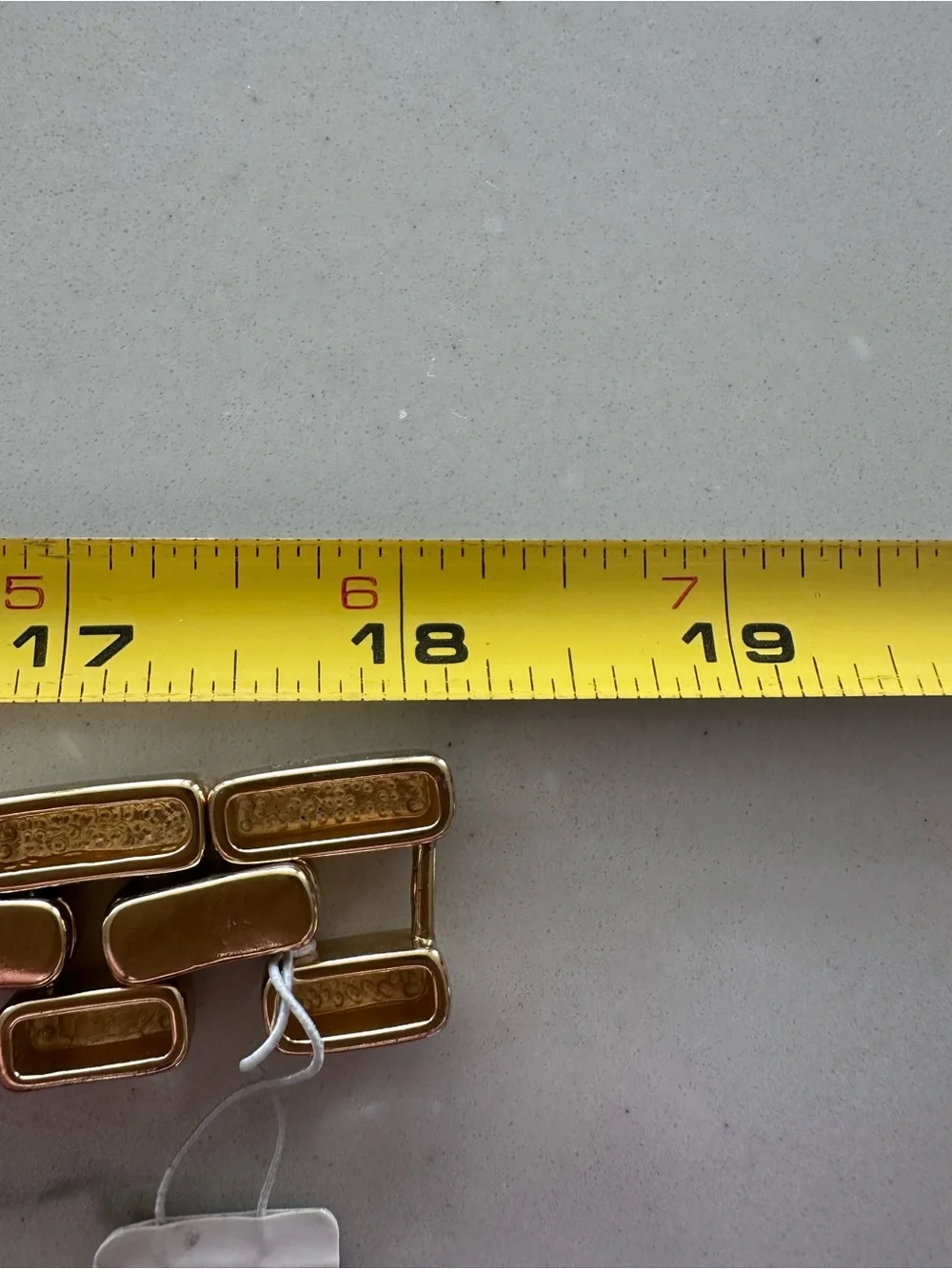 J. Crew Chunky Flat Link Chocker 16" Necklace Gold NWT - Picture 5 of 9